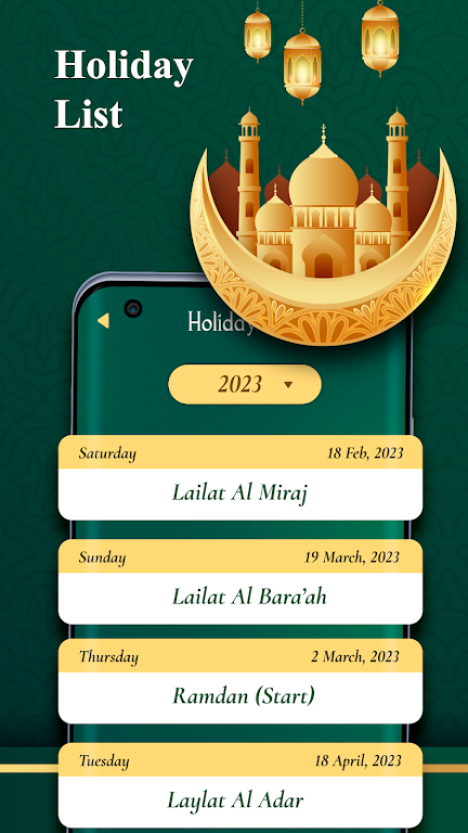 Hijri Islamic Calendar Screenshot 7 