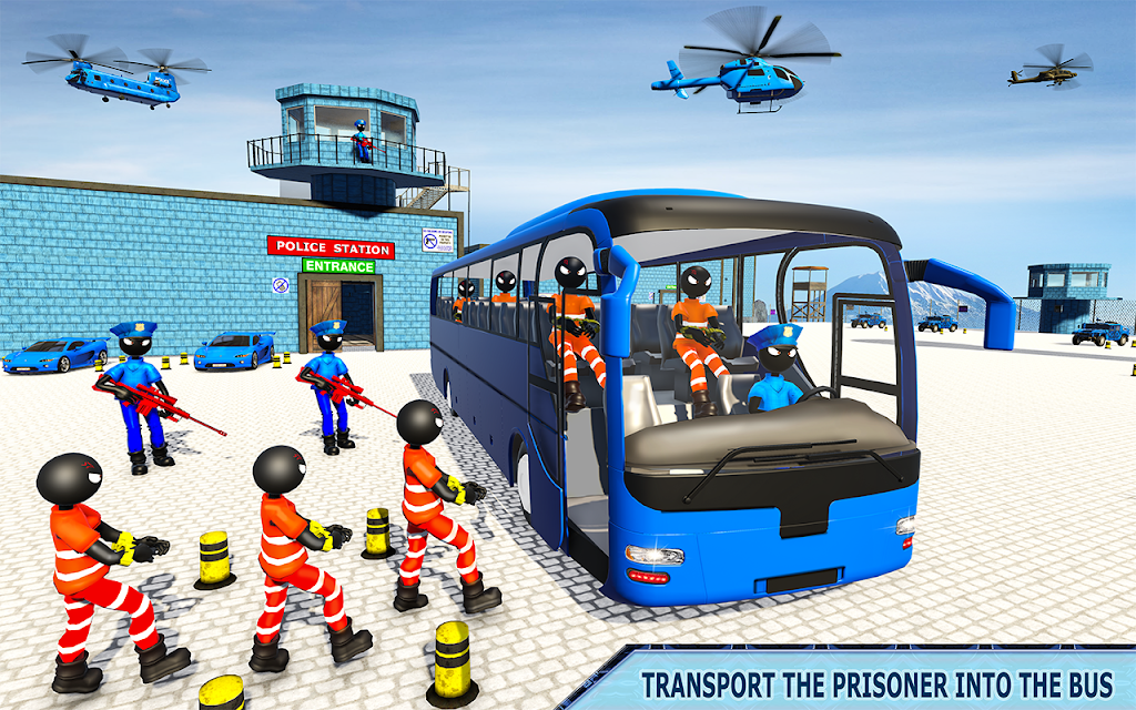 Stickman Police Prisoner Transport Screenshot 1 