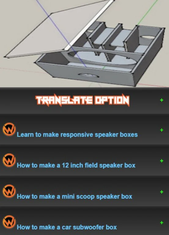 Learn to make speaker boxes Screenshot 2 