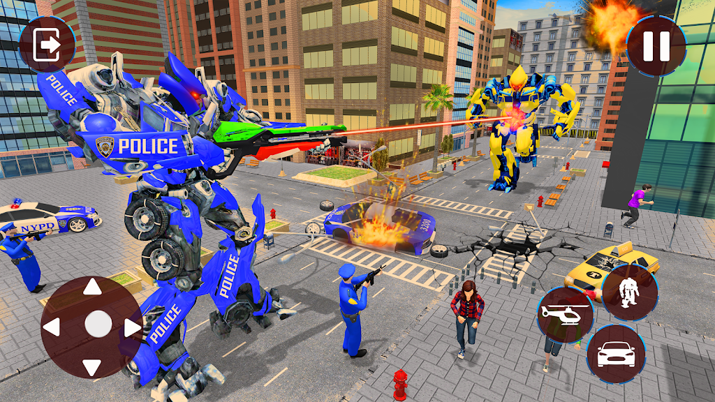 Police Helicopter Robot Transformation Screenshot 3 