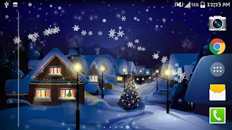 Snow Night City live wallpaper Screenshot 6