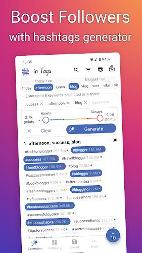 in Tags - AI Hashtag generator Screenshot 16 