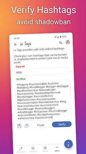 in Tags - AI Hashtag generator Screenshot 18