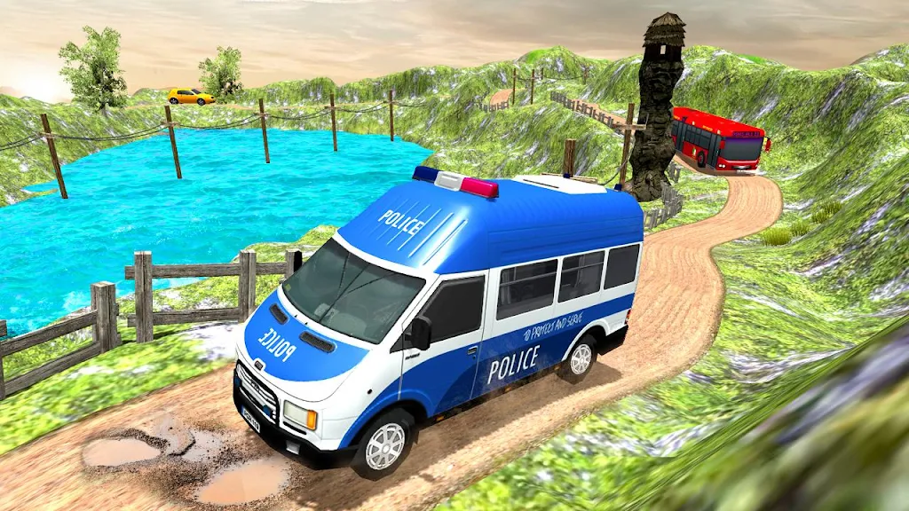 Police Van Hill Driving Games Screenshot 3