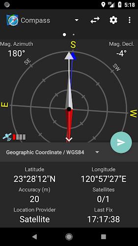 Compass and Coordinate Tool Screenshot 1