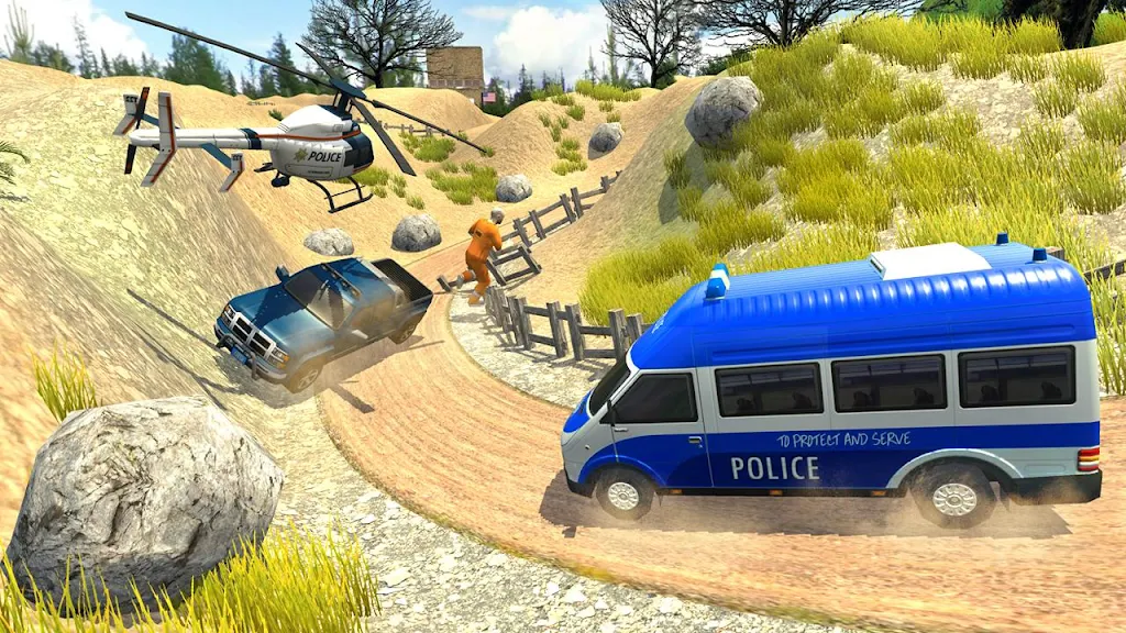 Police Van Hill Driving Games Screenshot 1 