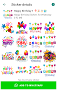 Happy Birthday Stickers Screenshot 7