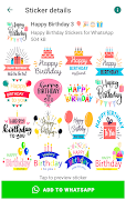 Happy Birthday Stickers Screenshot 6 