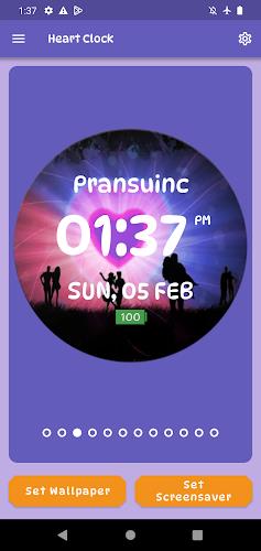 Heart Clock Live Wallpaper Screenshot 2