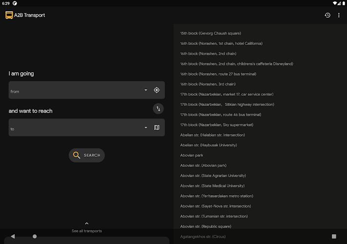 A2B. Yerevan Public Transport Screenshot 12 