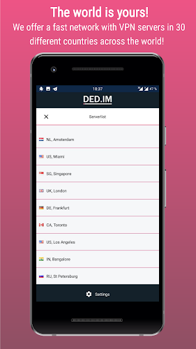 DED.IM VPN - High speed and se Screenshot 2 