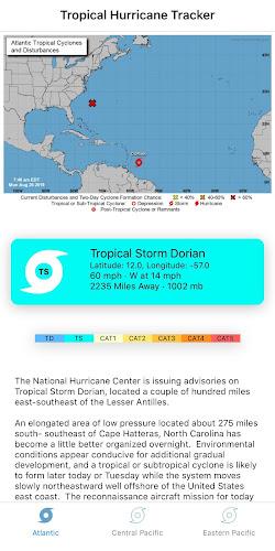 Tropical Hurricane Tracker Screenshot 1 