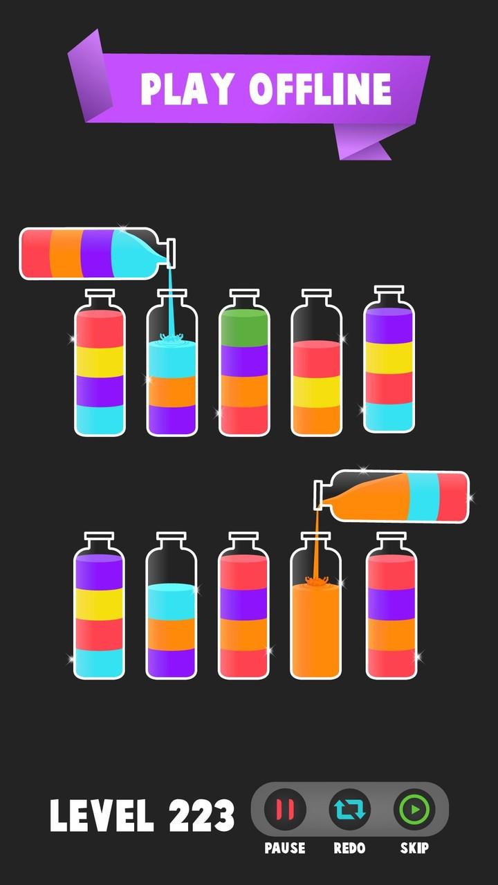 Water colors sort puzzle game Screenshot 4