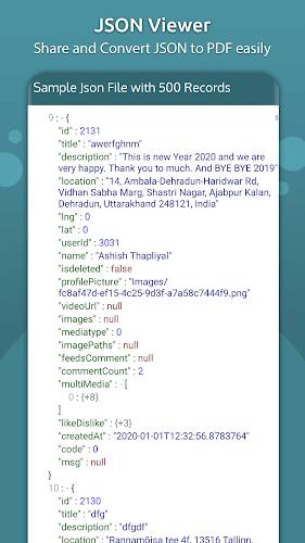 JSON Viewer: JSON to PDF Screenshot 2