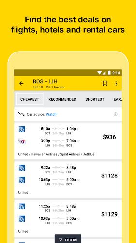 Cheapflights: Flights & Hotels Screenshot 1 