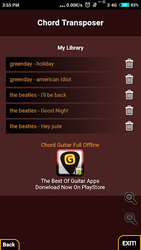 Guitar Chord Transposer Simple Screenshot 3