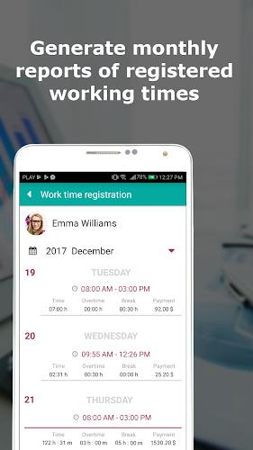 Work time tracking - Worker 24 Screenshot 2 