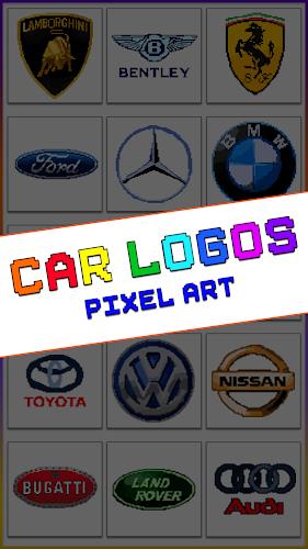 Cars Logo Pixel Art Coloring Screenshot 1 