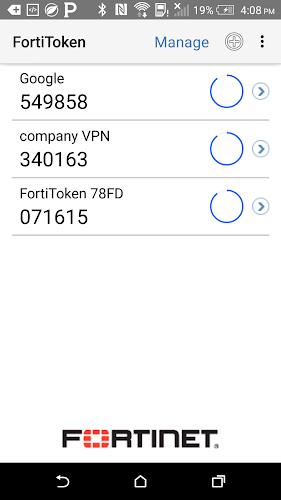 FortiToken Mobile Screenshot 1