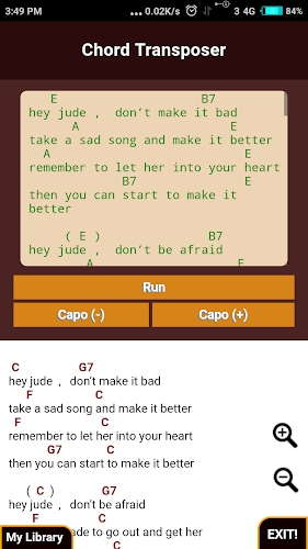 Guitar Chord Transposer Simple Screenshot 4