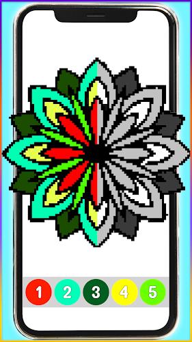 Mandala Pixel Art Coloring Screenshot 7