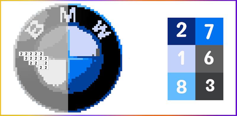 Cars Logo Pixel Art Coloring Screenshot 8 