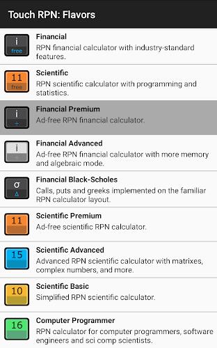 Touch RPN Calculator Screenshot 3