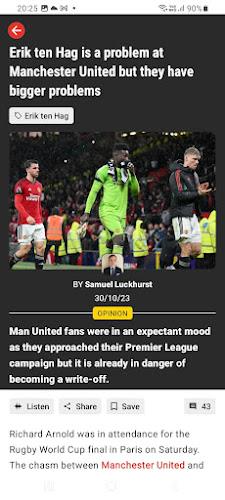 Manchester United News Screenshot 3