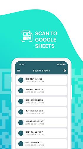 Scan to Google Sheets - QR & B Screenshot 1