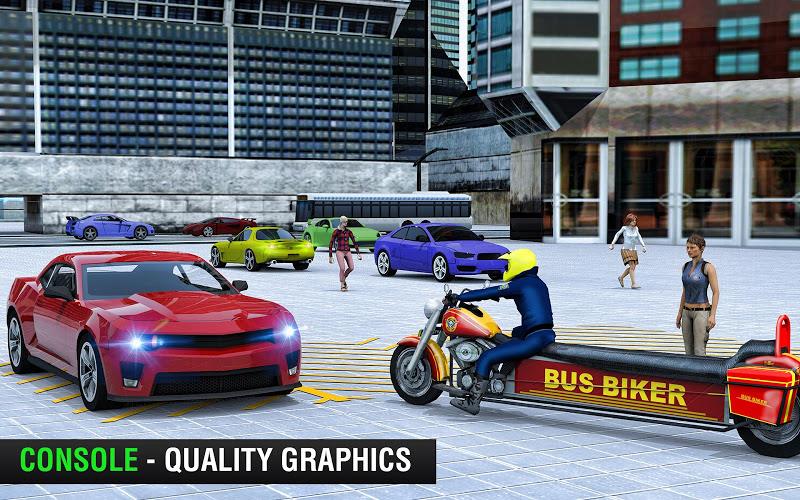 Bus Bike Taxi Bike Games Screenshot 13