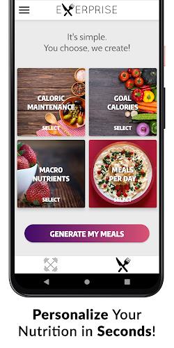Exerprise Workout Meal Planner Screenshot 2