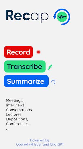 AI speech to text - Recap Screenshot 1 