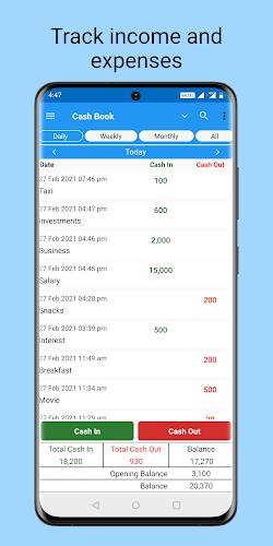 Cash Book- daily expenses Screenshot 1 