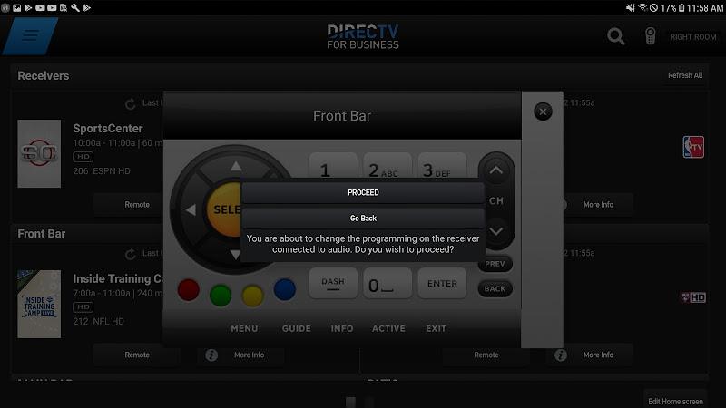 DIRECTV FOR BUSINESS Remote Screenshot 4 