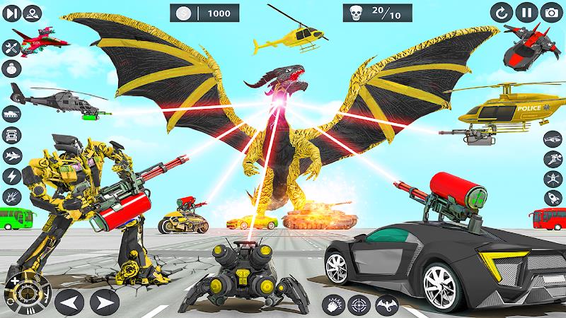 Dragon Robot Police Car Games Screenshot 20 