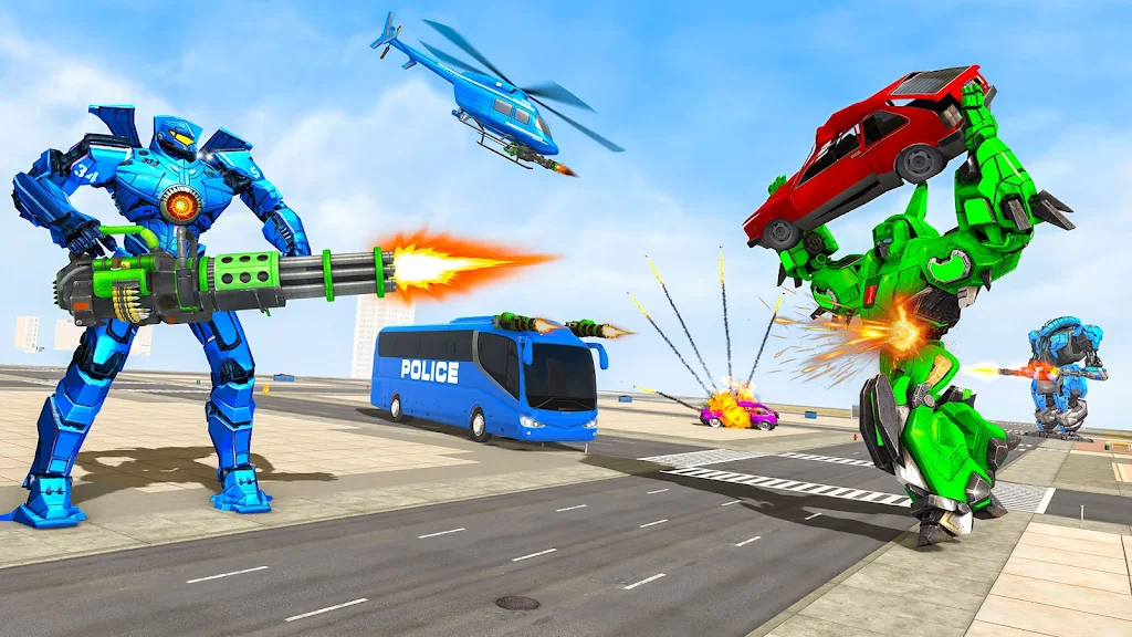 Bus Robot Car Transform War– Spaceship Robot game Screenshot 2 