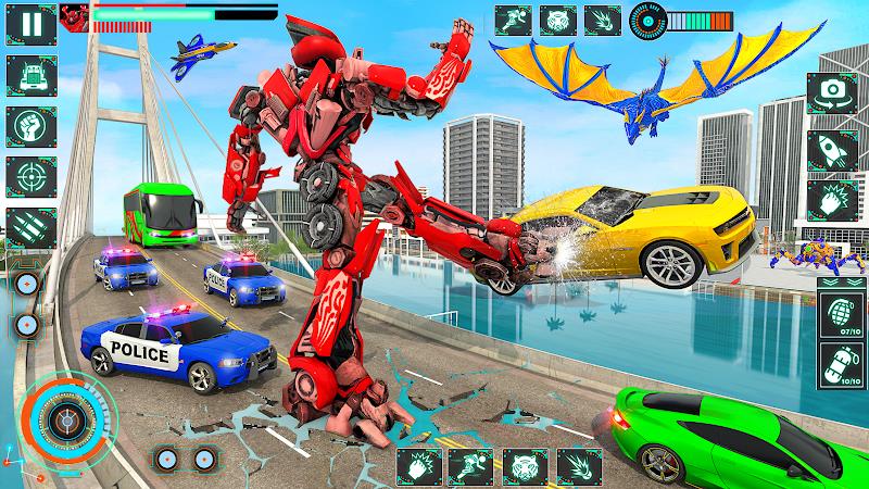 Dragon Robot Police Car Games Screenshot 25