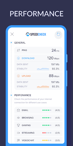 Internet Speed Test SPEEDCHECK Screenshot 2