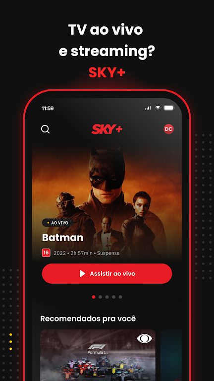 SKY+: TV+Streaming num só app Screenshot 1 