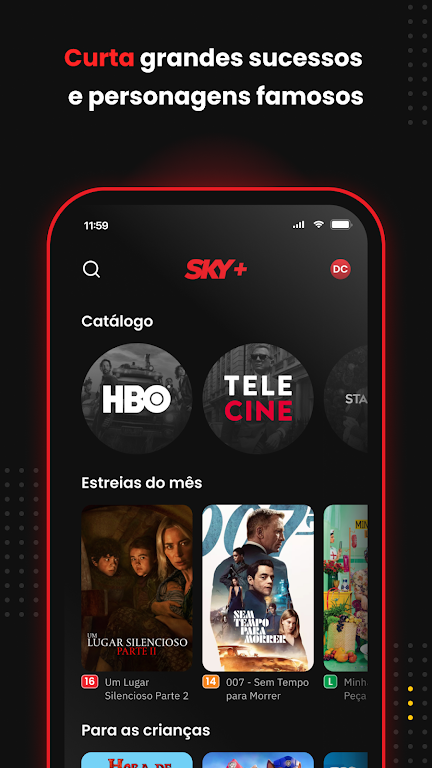 SKY+: TV+Streaming num só app Screenshot 4 