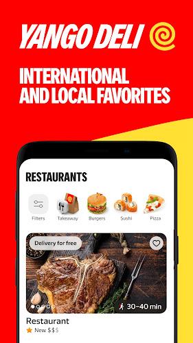 Yango Deli: Food Delivery Screenshot 1 