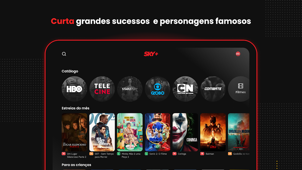 SKY+: TV+Streaming num só app Screenshot 10 