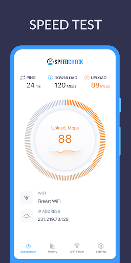 Internet Speed Test SPEEDCHECK Screenshot 1