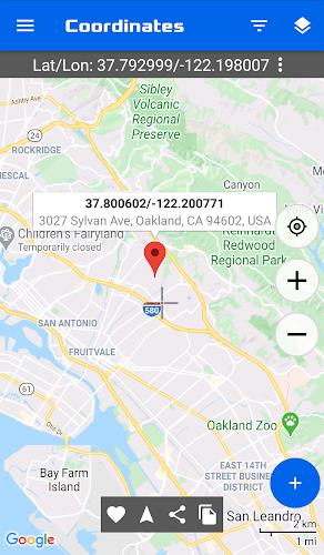 GPS Coordinates Map Screenshot 1