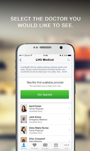 LiveHealth Online Mobile Screenshot 1