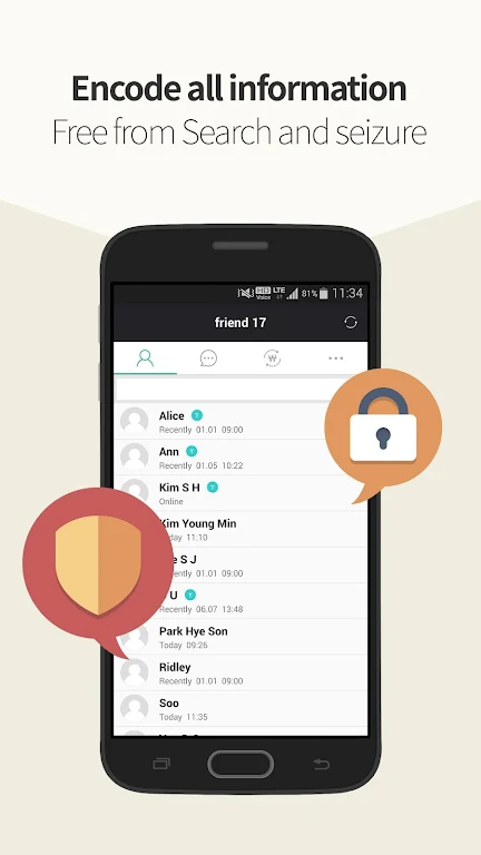 tongtong - Security Messenger Screenshot 2 