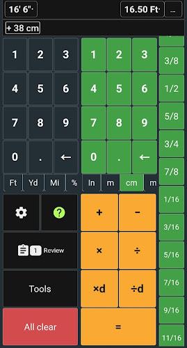 Feet & Inch Construction Calc Screenshot 2