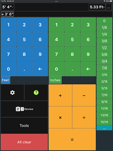 Feet & Inch Construction Calc Screenshot 6