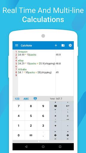 CalcNote - Notepad Calculator Screenshot 1 