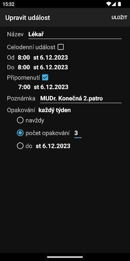 Kalendář CZ Screenshot 3 